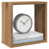 Estantes cubo de pared 4 uds madera roble artisan 30x15x30 cm 1