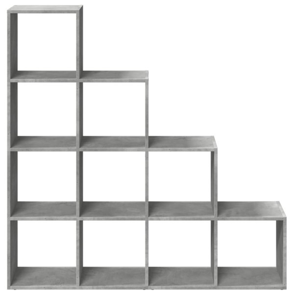 Librería divisora 4 niveles madera gris 131.5x29x131.5 cm M 5