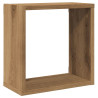Estantes cubo de pared 6 uds madera roble artisan 30x15x30 cm 4