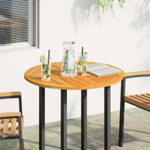 Tablero de mesa redondo madera maciza de acacia Ø80x2.2 cm H