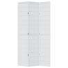 Biombo separador de 3 paneles madera maciza Paulownia blanco 4