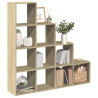 Librería divisora 4 niveles madera Sonoma 131.5x29x131.5 cm 1