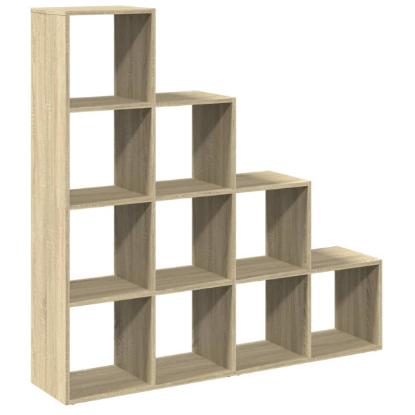 Librería divisora 4 niveles madera Sonoma 131.5x29x131.5 cm M 2