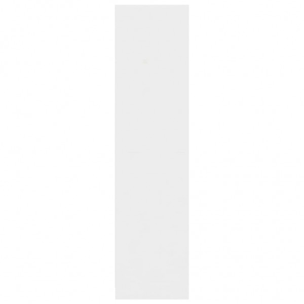 Armario con cajones de contrachapada blanco brillo 50x50x200 cm M 5