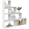 Librería divisora 4 niveles madera blanca 143.5x29x143.5 cm 1