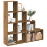 Librería divisora 4 niveles roble artisan 131.5x29x131.5 cm 1