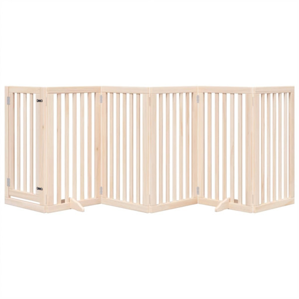 Puerta para perros plegable 6 paneles madera de álamo 300 cm M 3