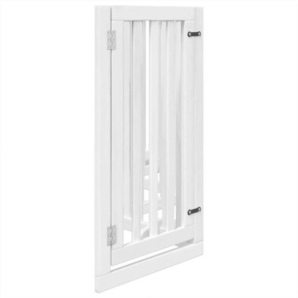 Puerta para perros plegable 3 paneles madera álamo blanca 300cm M 5