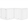 Puerta para perros plegable 4 paneles madera álamo blanca 320cm 3