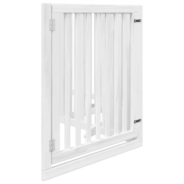 Puerta para perros plegable 4 paneles madera álamo blanca 320cm M 5