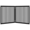 Puerta para perros plegable 2 paneles madera álamo negra 160 cm 4