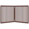 Puerta para perros plegable 2 paneles madera álamo marrón 160cm 4