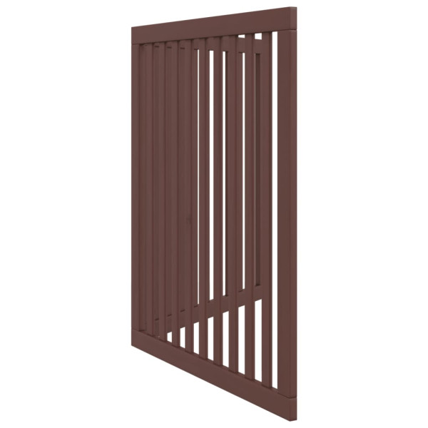 Puerta para perros plegable 2 paneles madera álamo marrón 160cm M 5