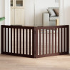 Puerta para perros plegable 2 paneles madera álamo marrón 160cm 1