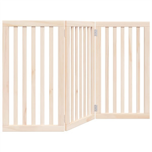 Porta para cães dobráveis 3 painéis de madeira poplar 150 cm H