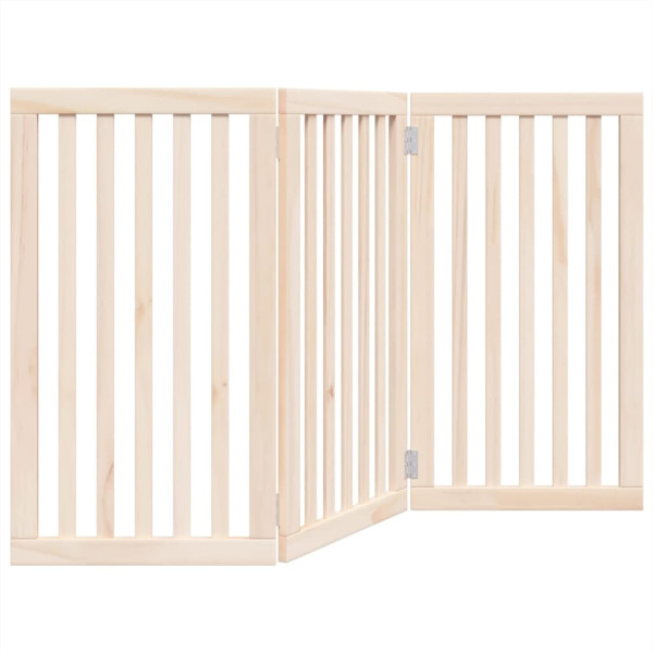 Puerta para perros plegable 3 paneles madera de álamo 150 cm M 2