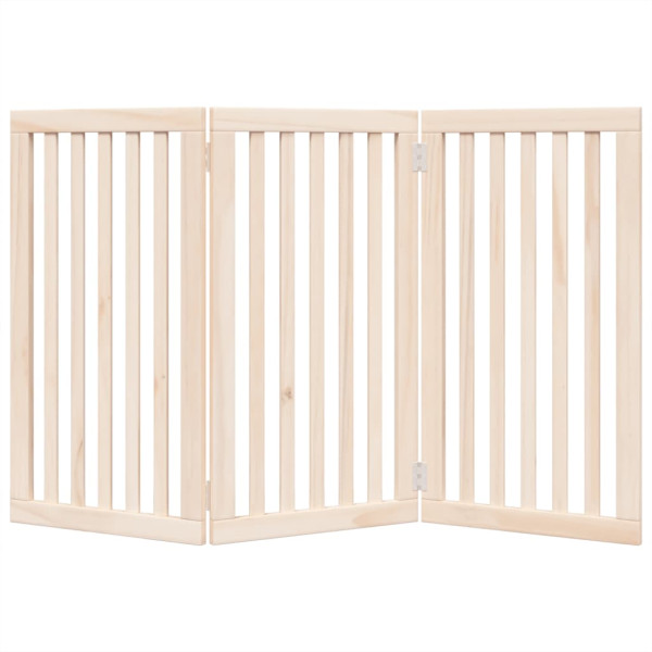 Puerta para perros plegable 3 paneles madera de álamo 150 cm M 4