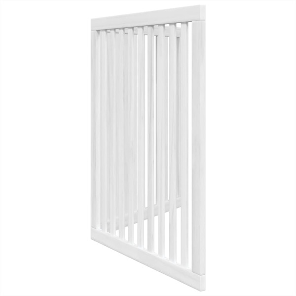 Puerta para perros plegable 2 paneles madera álamo blanca 160cm M 5