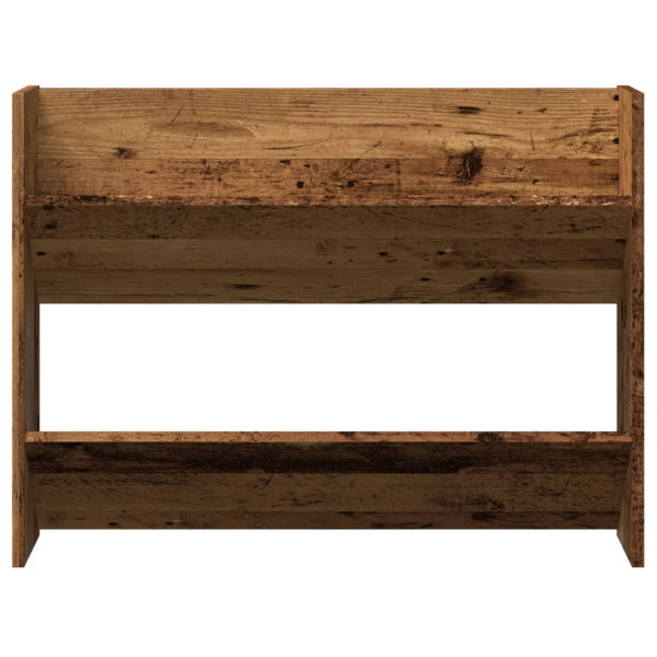 Zapatero de pared madera de ingeniería envejecida 80x18x60 cm M 4