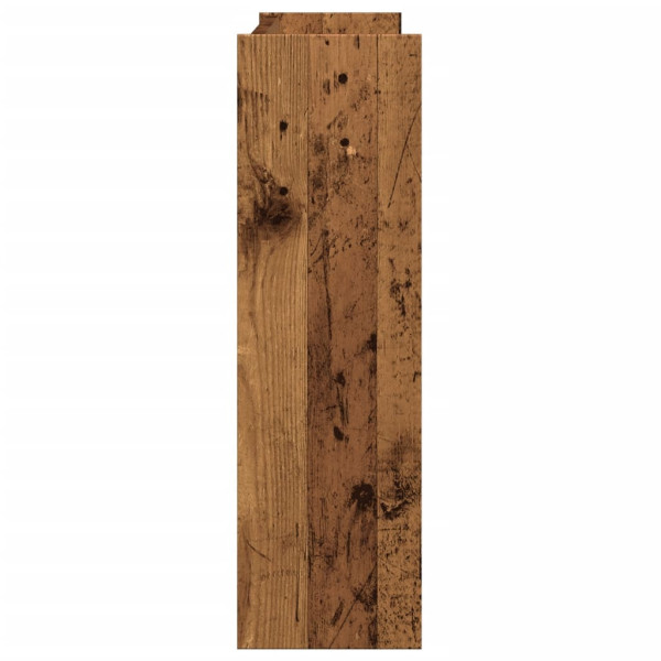 Zapatero de pared madera de ingeniería envejecida 80x18x60 cm M 5