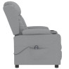 Sillón reclinable eléctrico tela gris claro 5