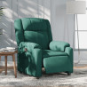 Sillón reclinable eléctrico tela verde oscuro 1