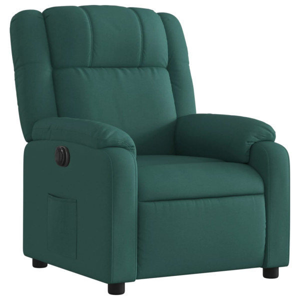 Sillón reclinable eléctrico tela verde oscuro M 4