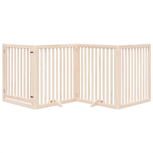 Puerta para perros plegable 4 paneles madera de álamo 320 cm M 3