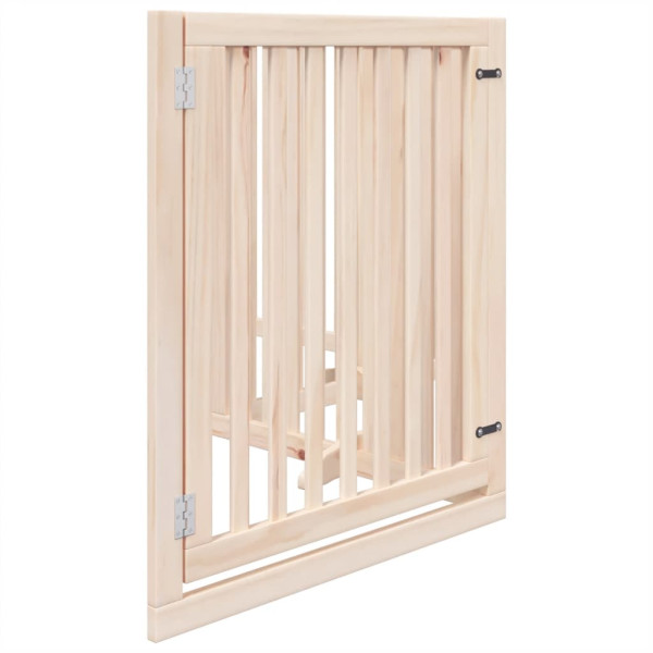 Puerta para perros plegable 4 paneles madera de álamo 320 cm M 5
