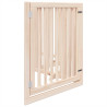Puerta para perros plegable 4 paneles madera de álamo 320 cm 5