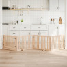 Puerta para perros plegable 4 paneles madera de álamo 320 cm 1