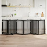 Puerta para perros plegable 6 paneles madera álamo negra 300 cm 1