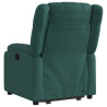 Sillón reclinable elevable tela verde oscuro 5