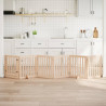 Puerta para perros plegable 6 paneles madera de álamo 300 cm 1