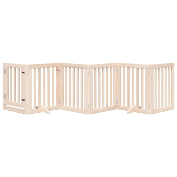 Puerta para perros plegable 6 paneles madera de álamo 300 cm M 3