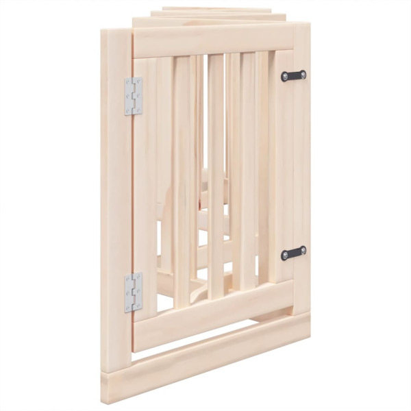 Puerta para perros plegable 6 paneles madera de álamo 300 cm M 5