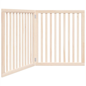 Puerta para perros plegable 2 paneles madera de álamo 160 cm H