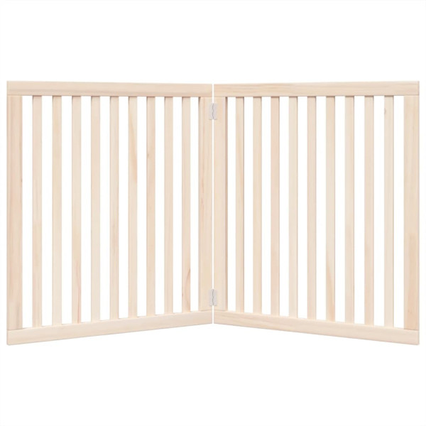 Porta dobrável para cachorro 2 painéis madeira de choupo 160 cm M 4