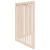 Puerta para perros plegable 2 paneles madera de álamo 160 cm 5