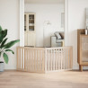 Puerta para perros plegable 2 paneles madera de álamo 160 cm 3