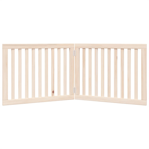 Puerta para perros plegable 2 paneles madera de álamo 160 cm M 4