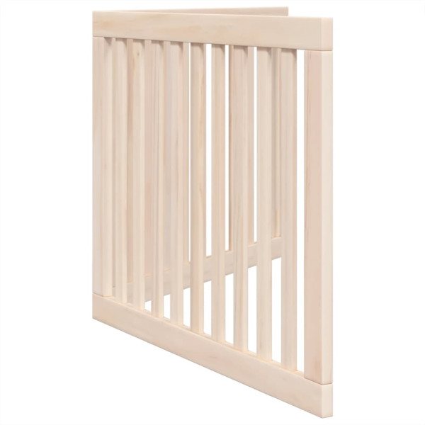 Puerta para perros plegable 2 paneles madera de álamo 160 cm M 5