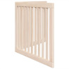 Puerta para perros plegable 2 paneles madera de álamo 160 cm 5