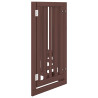 Puerta para perros plegable 6 paneles madera álamo marrón 300cm 5