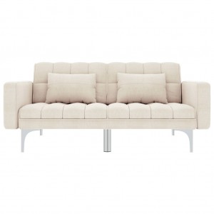 Sofá-cama tecido creme H
