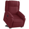 Sillón eléctrico reclinable elevable de tela rojo tinto 3
