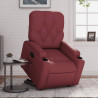Sillón elevable eléctrico cuero artificial rojo tinto 1