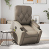 Sillón reclinable de masaje eléctrico cuero sintético capuchino 1
