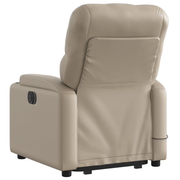 Sillón reclinable de masaje eléctrico cuero sintético capuchino M 4