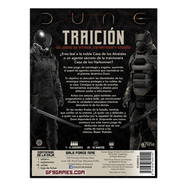 Juego de mesa dune: traicion pegi 14 M 2